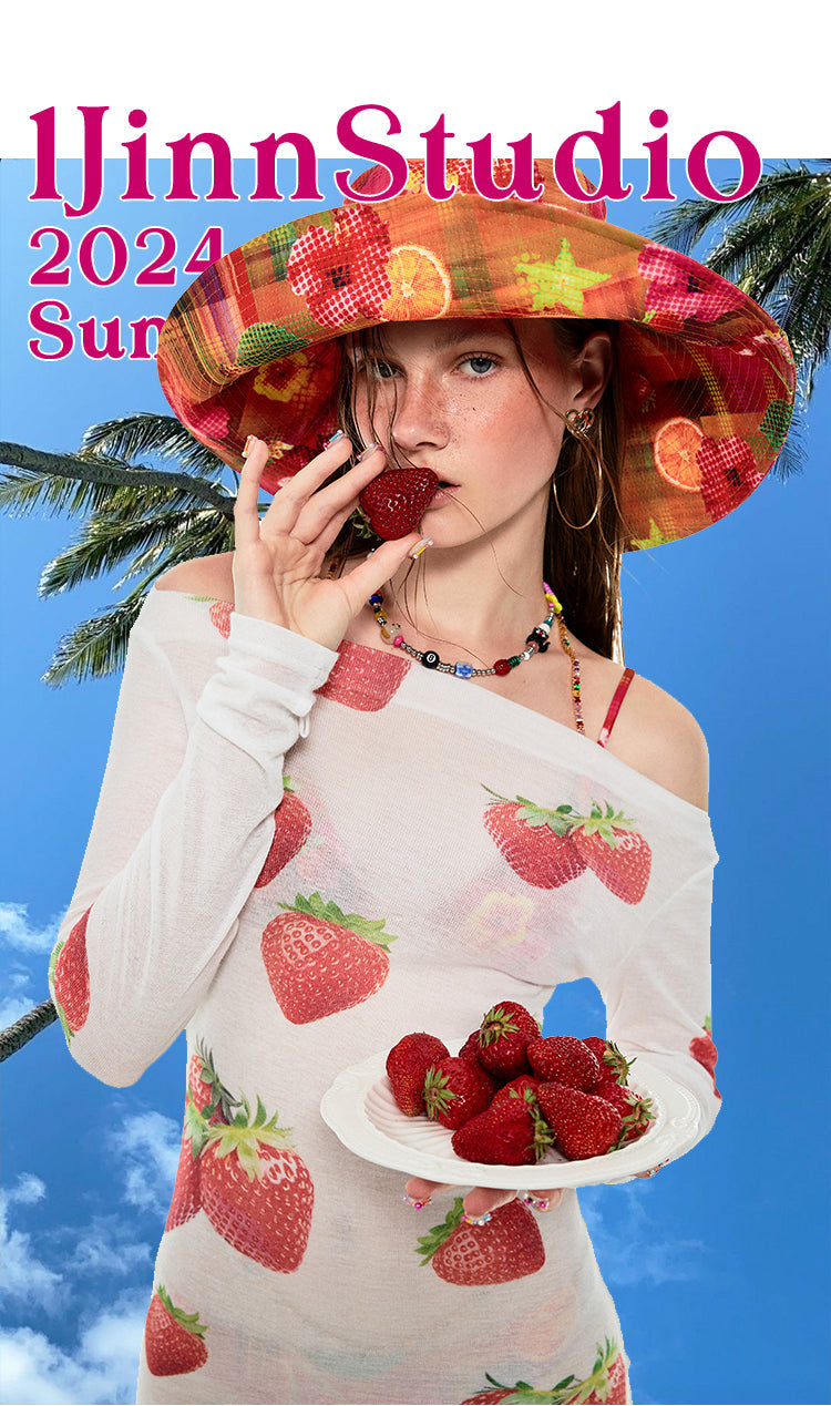 1Jinn Strawberry Sheer Shirt