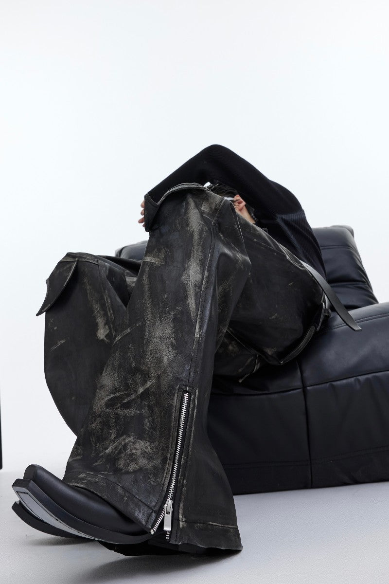 Vintage Embroidered Leather Pants