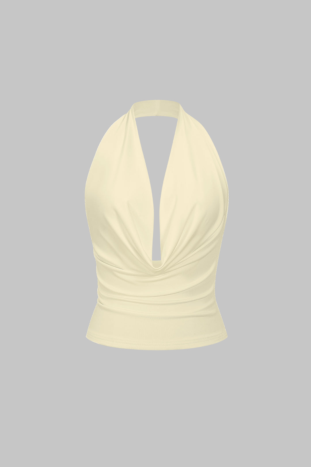 Backless Halter Deep V Tank Top