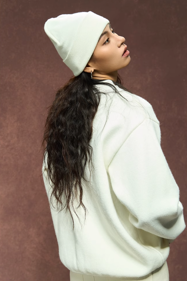 3D Rope Embroidered Peace Dove Knit Sweater