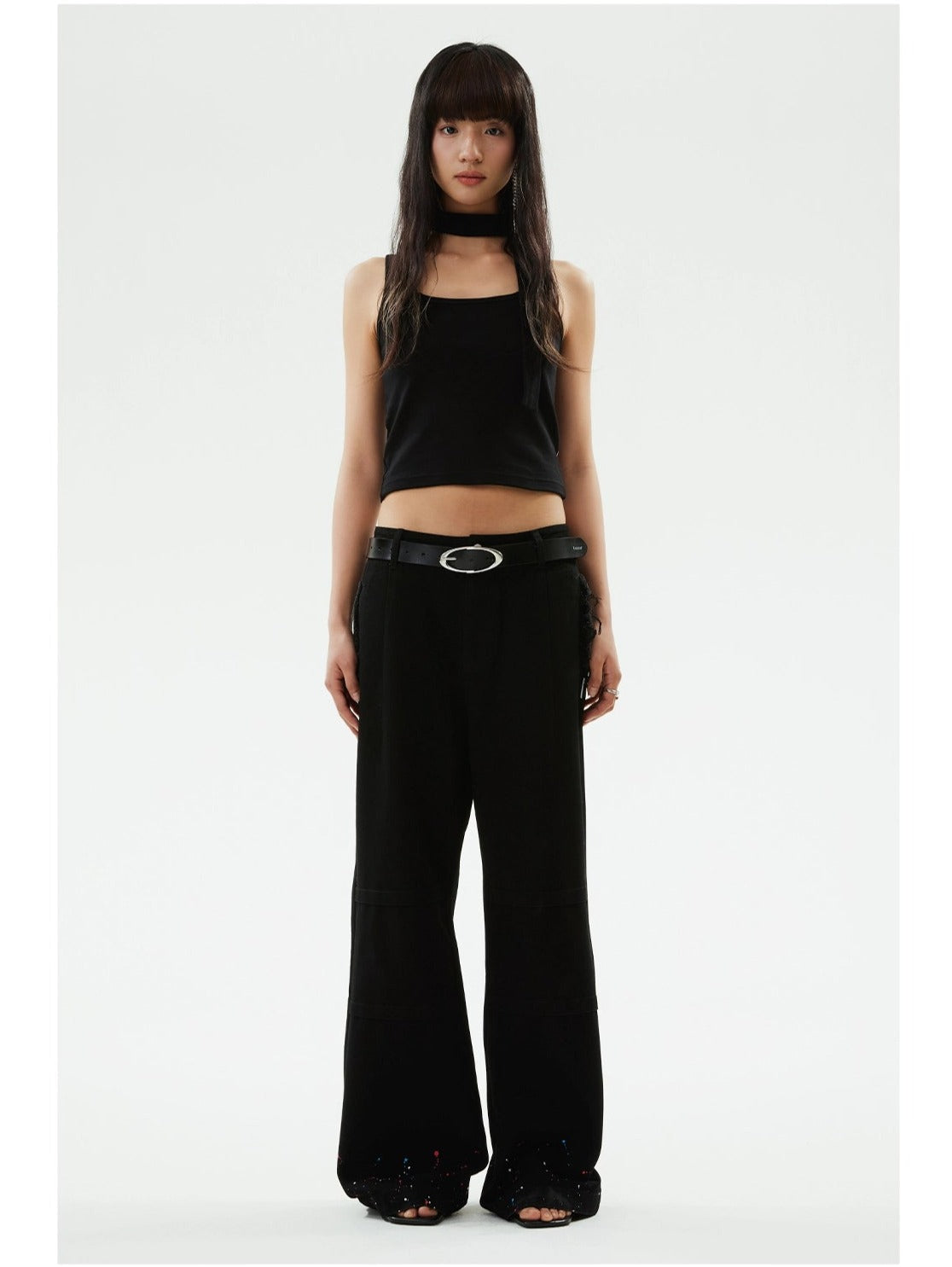 Neck Fabric Detail Tank Top