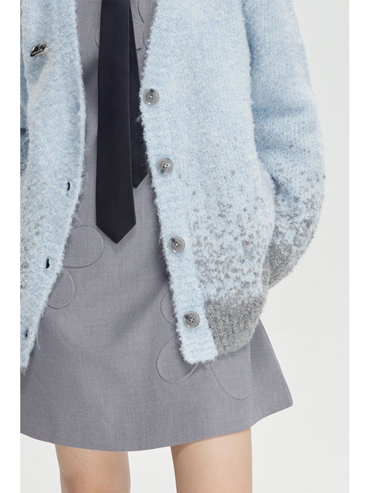 Retro Gradation Knit Cardigan