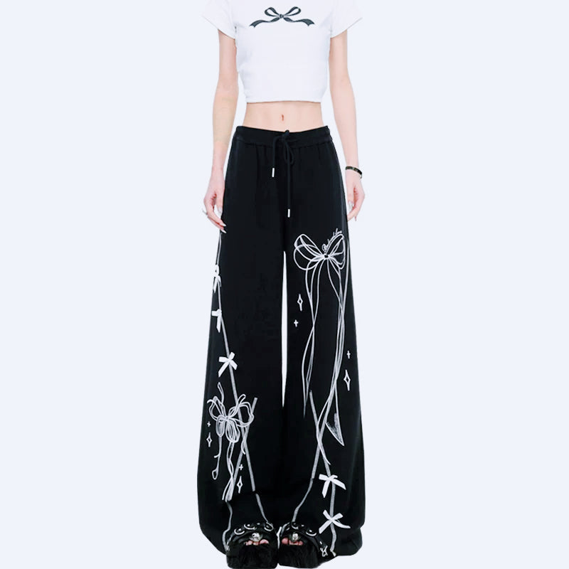 Vintage Gothic Elevated Waist Cleansed Baggy Pant