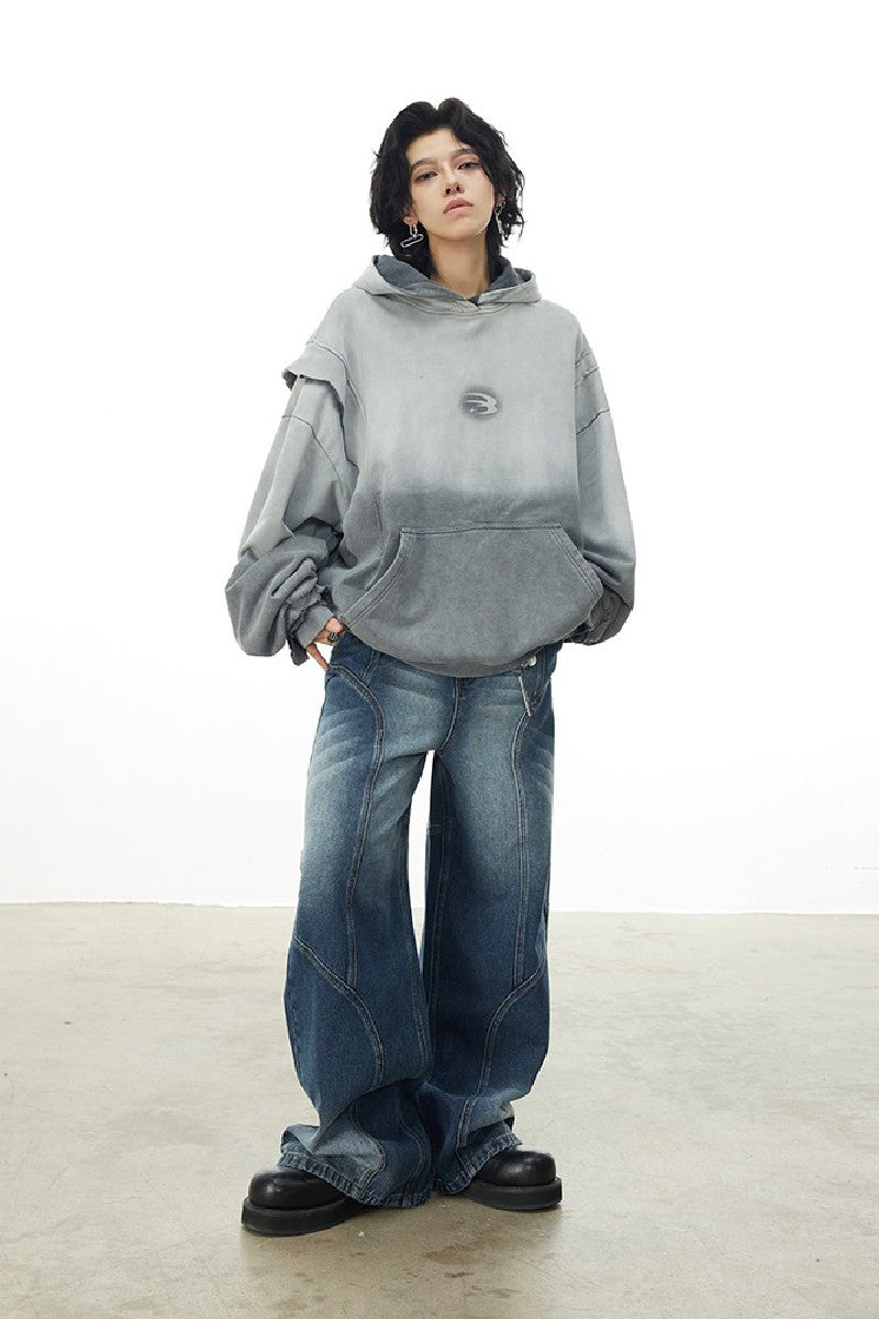 Casual Washed Logo Hoodie