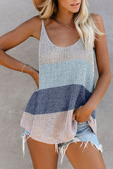 Taking it Easy Striped Knit Tank Top - 5 Colors