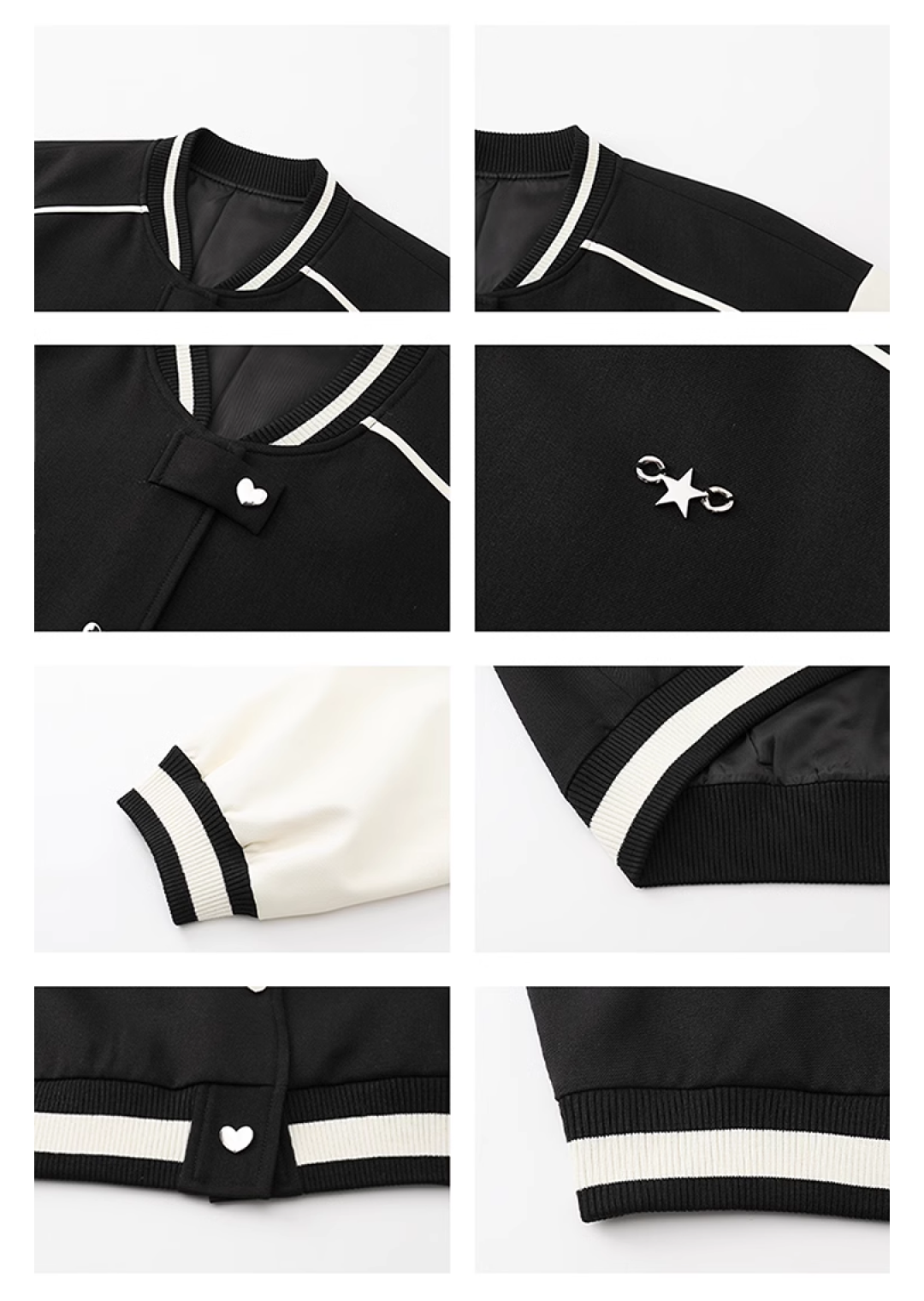 Drop Shoulder Baseball Short Jacket