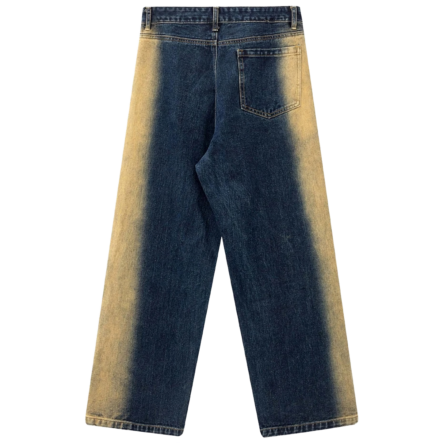 Architectural Acid Straight-Cut Denim Jeans