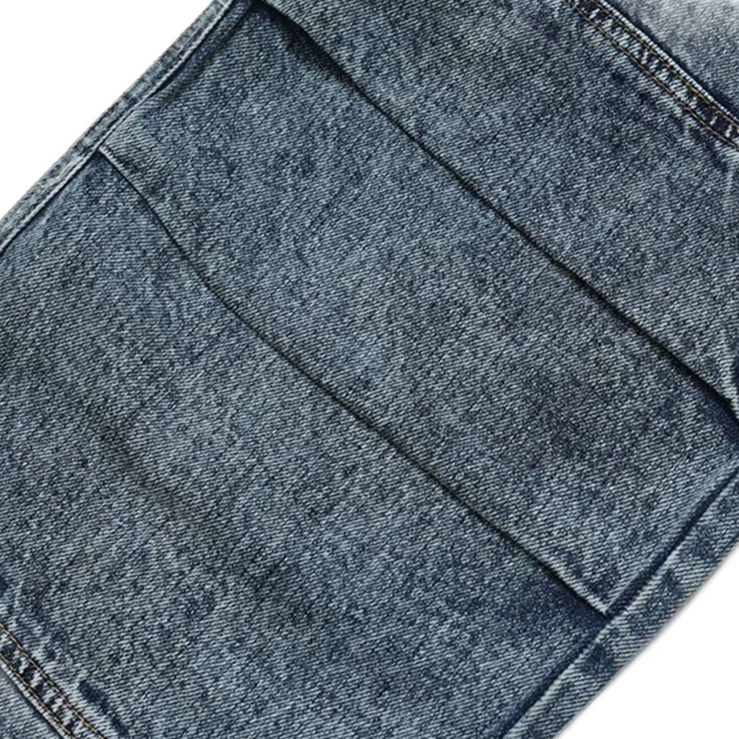Vintage Wash Wide-Leg Cargo Denim Jeans