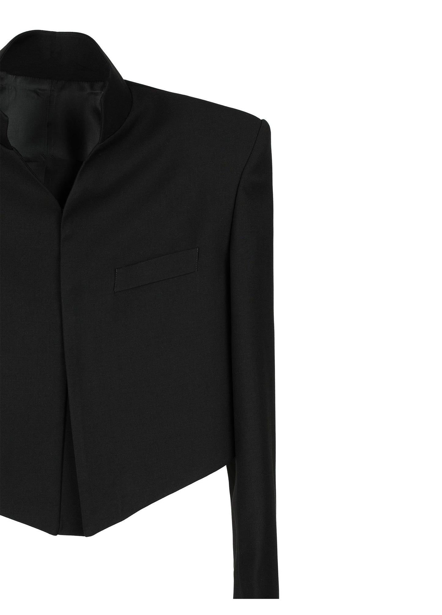 Chic V-Cut Cropped Blazer Jacket