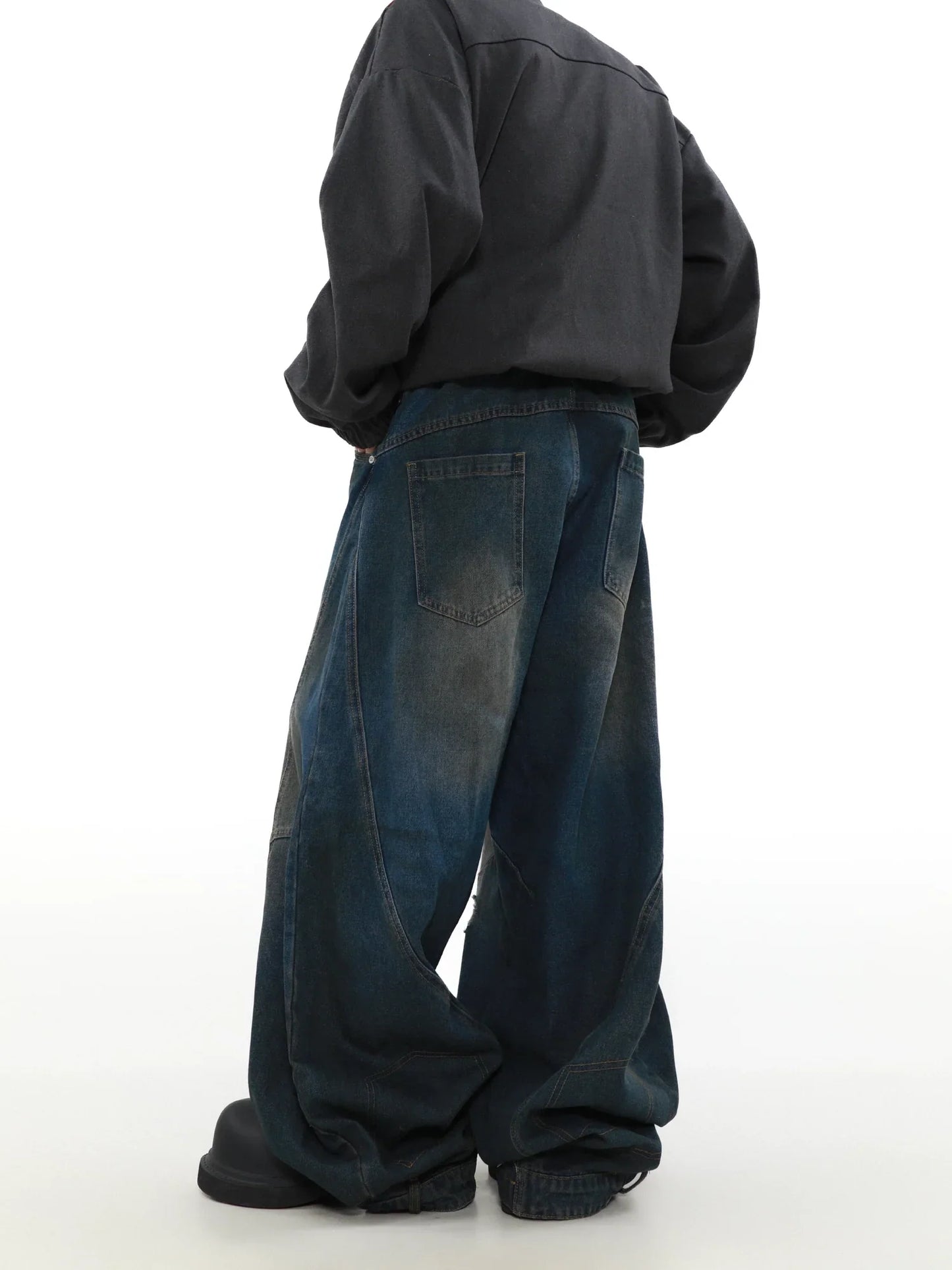 Rugged Wide-Leg Jeans