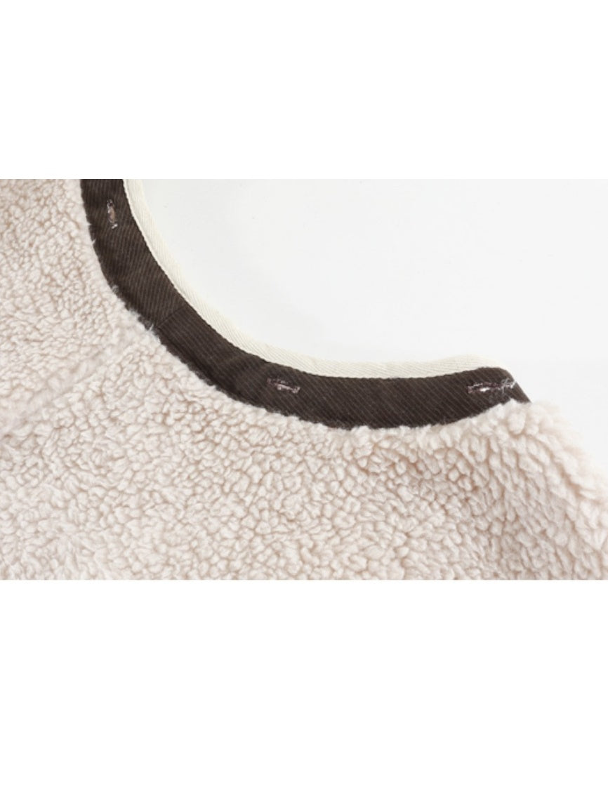 Vintage Stitched Oversized Cape With Removable Coat