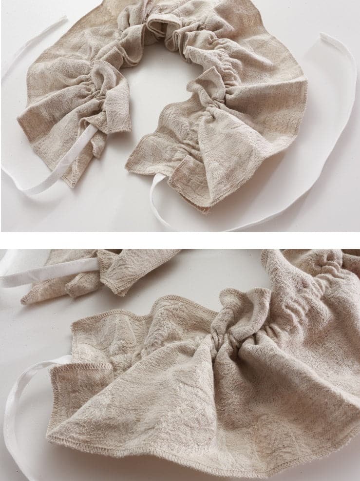 Elegant French Lace Cotton Linen Dress