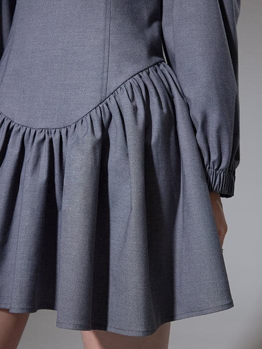 A-Line Dress With Doll Collar