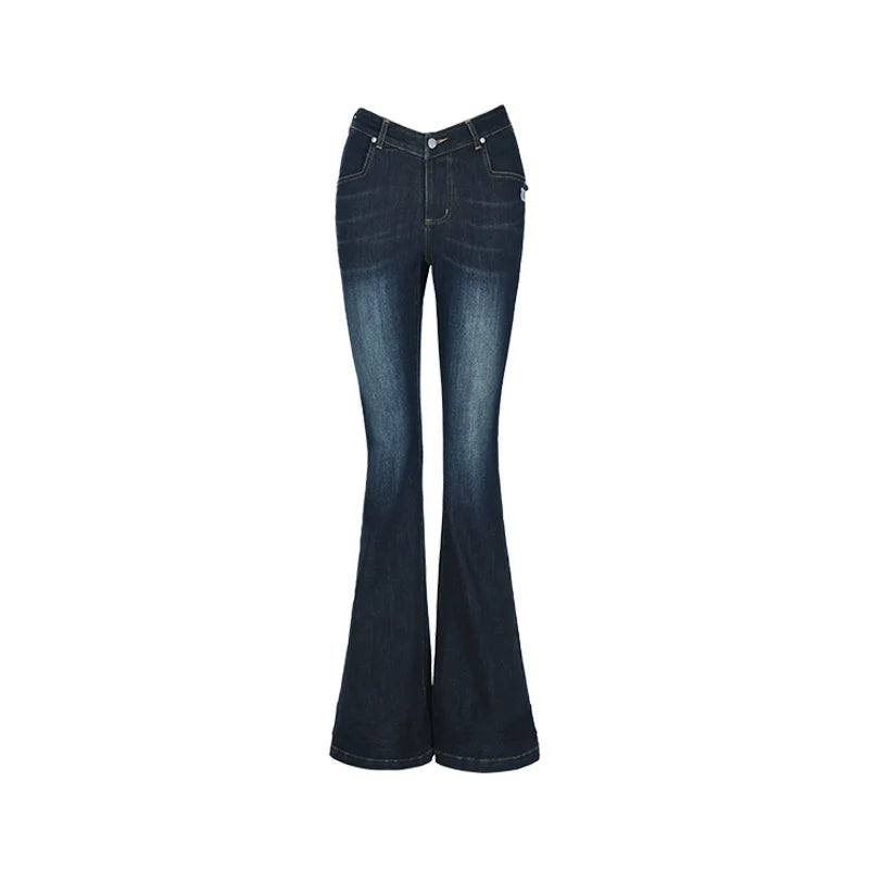 Dark Wash Bell-Bottom Jeans