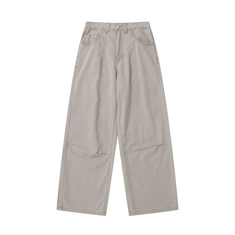 Rinsed Utility Straight-Leg Pants