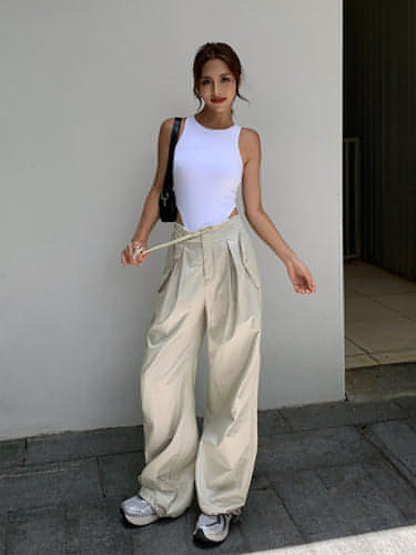 American Retro Wide-Leg Work Pants