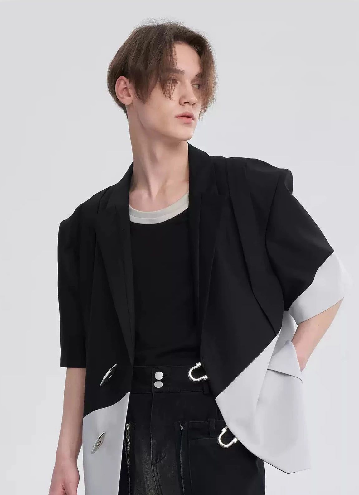 Sophisticated Metal Link Classic Blazer Jacket