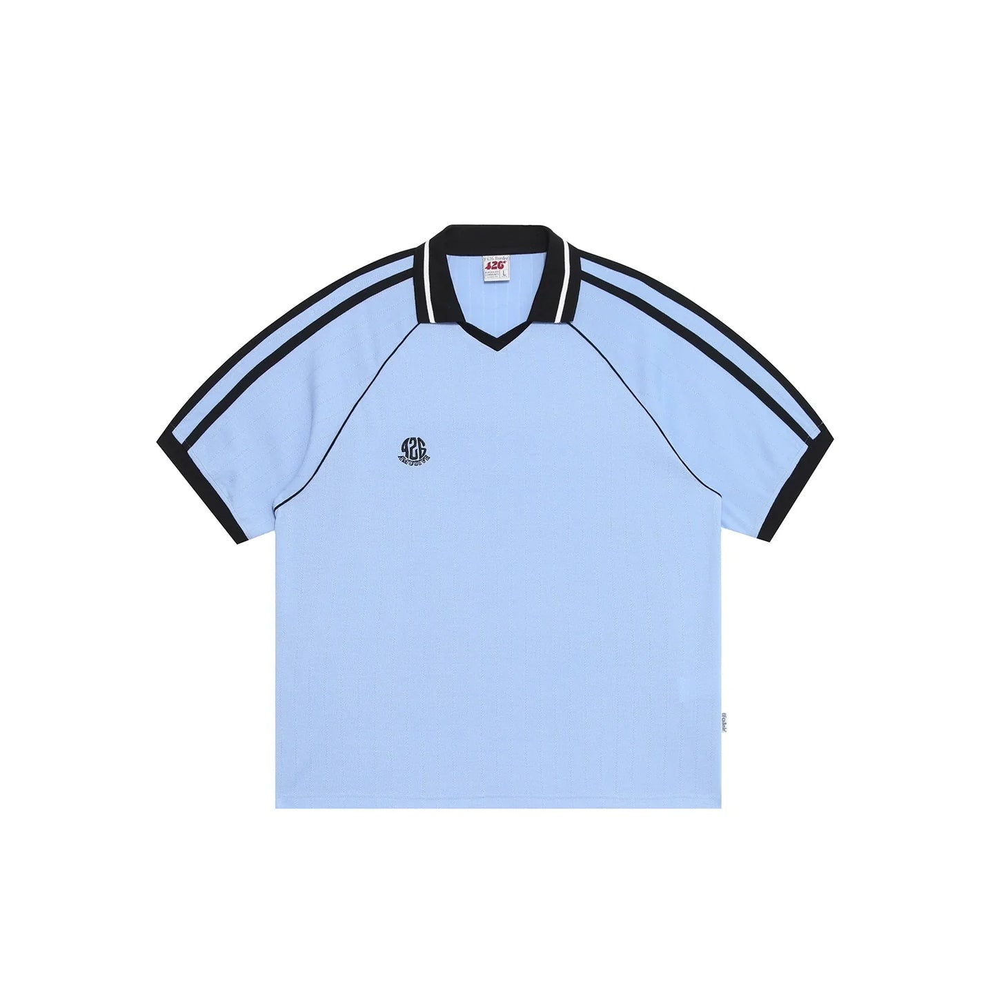 Striped Polo Neck Tee