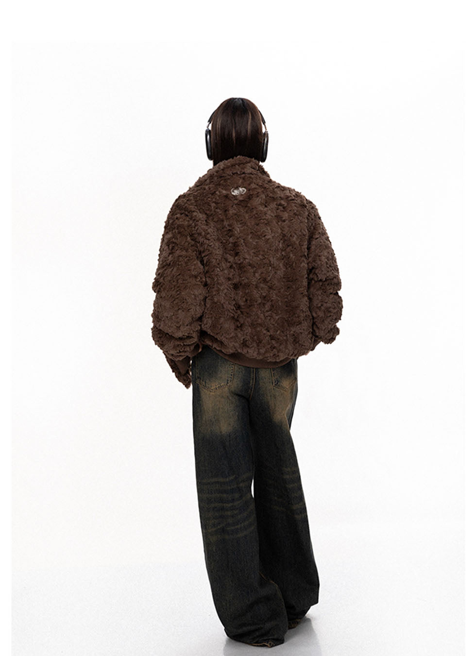 American Retro Fleece Strap Cotton Coat