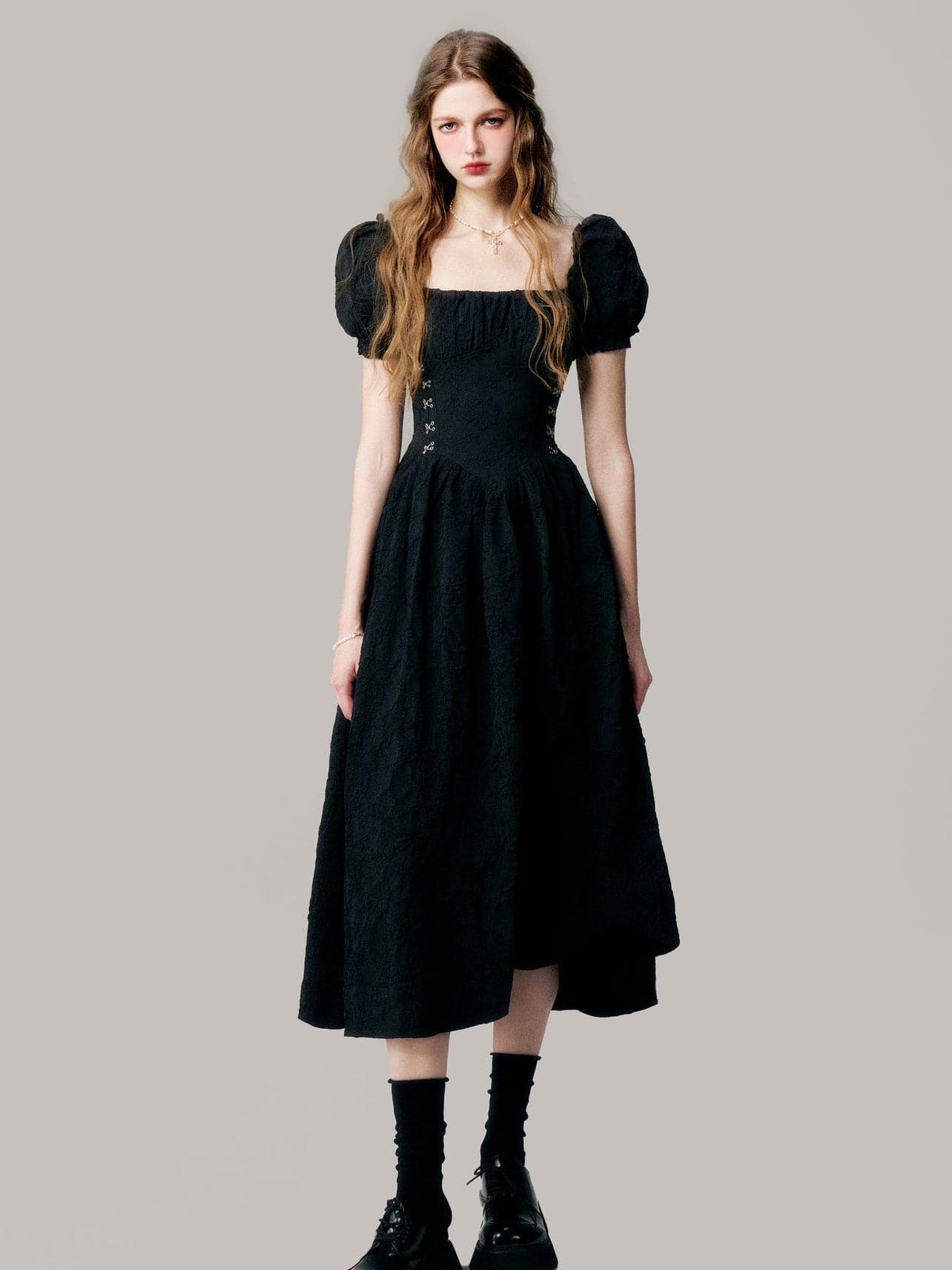 Ethereal Jacquard Long Dress