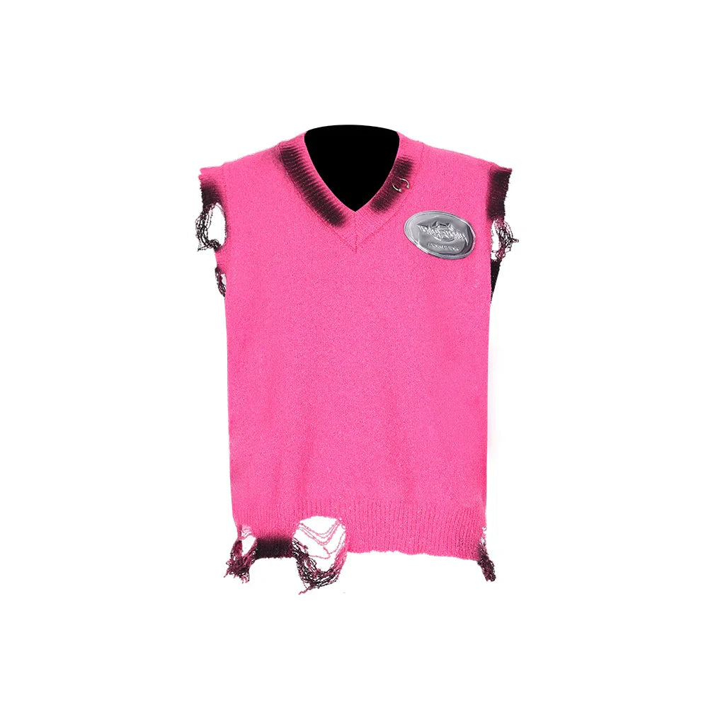 PINKSPINK Punk Princess Sweater Vest - Hot Pink