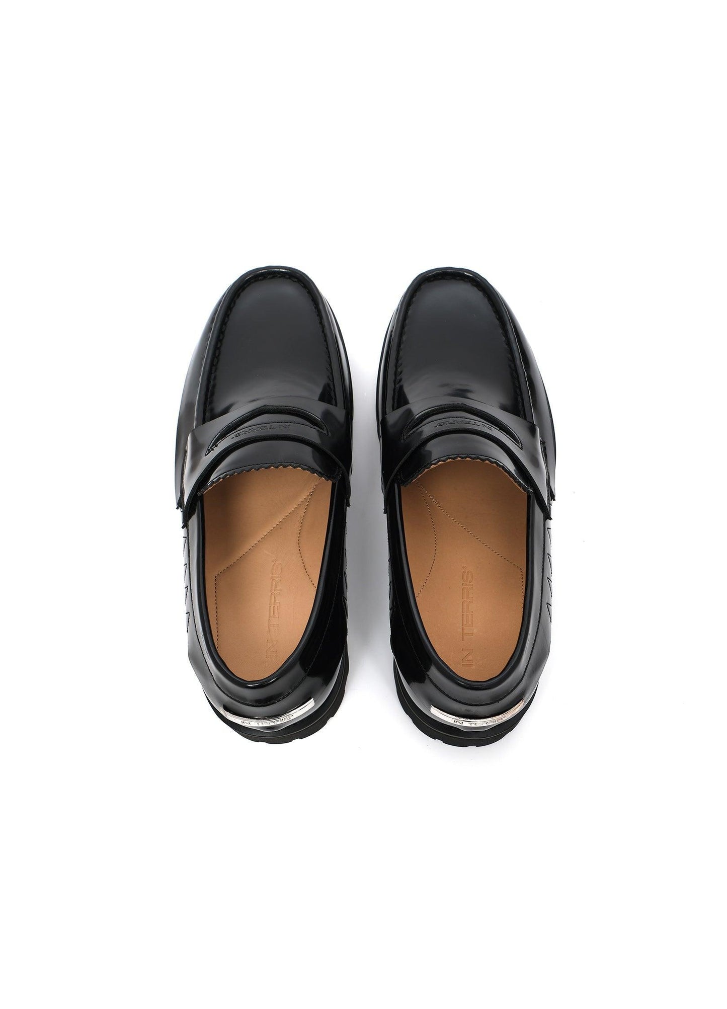 Edgy Leather Spike Loafers