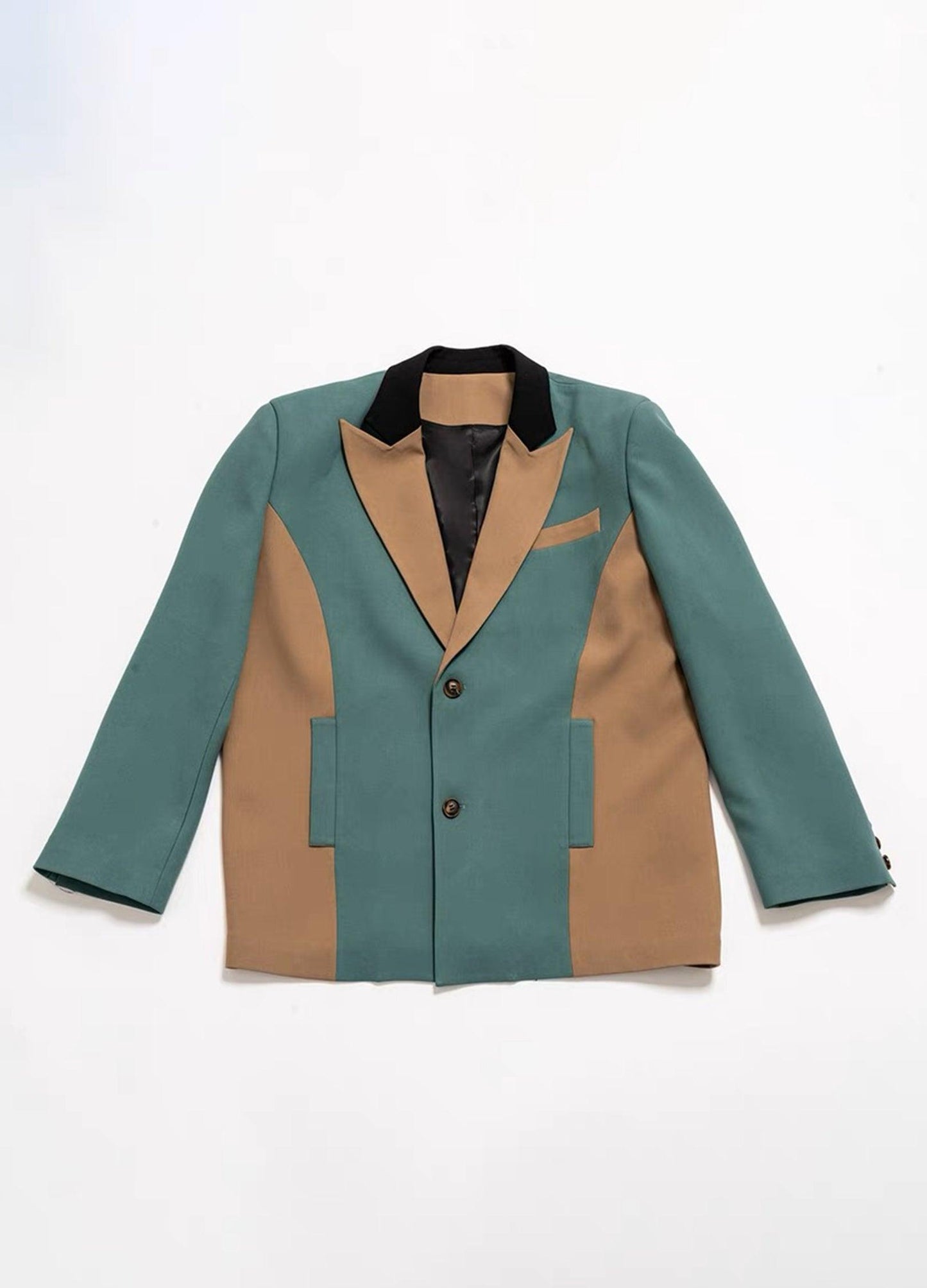 Retro Two-Tone Oversized Jacket