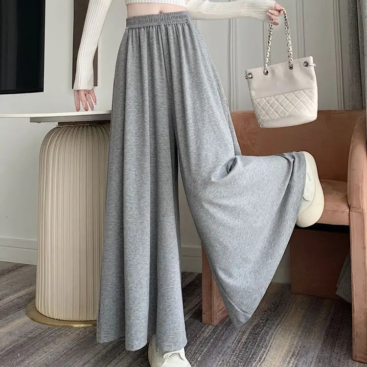 Soft High Waist Casual Wide Leg Pants