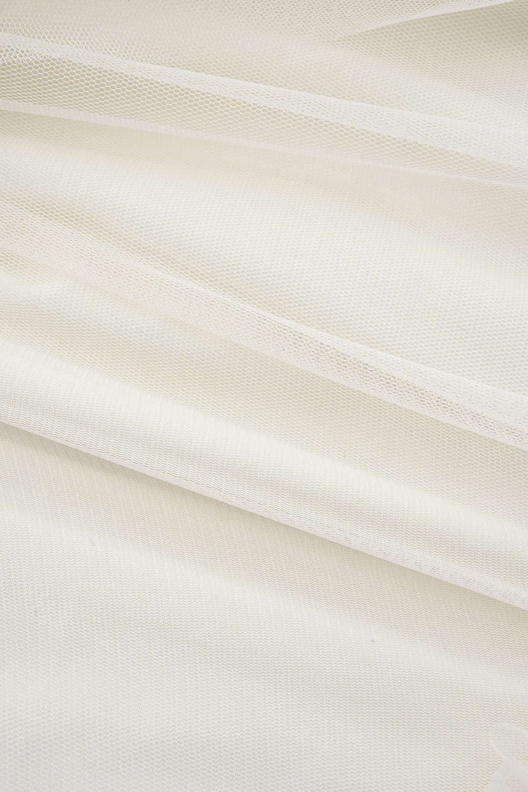 Asymmetrical Mesh Scallop Edge Skirt