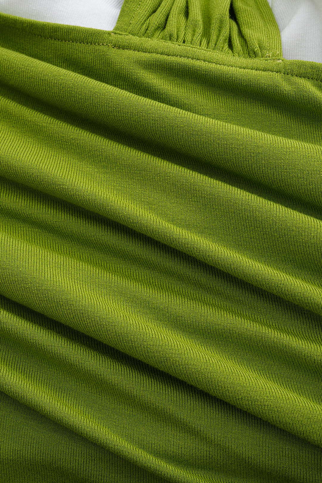 Asymmetrical Patchwork Twist Knot Short Sleeve T-Shirt