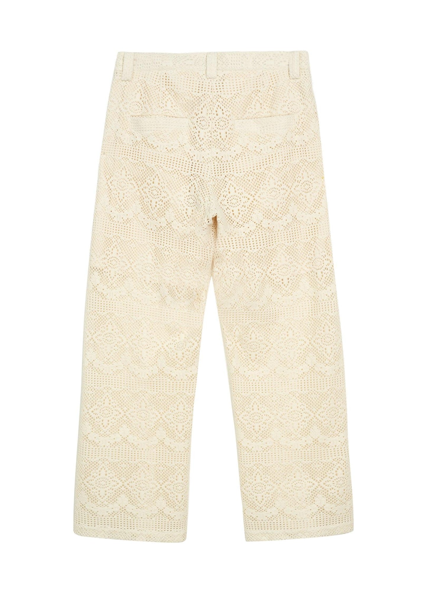 Elegant Unisex Spiral Lace Trousers