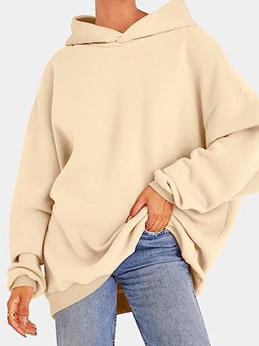 Oversized  Fleece Pullover Casual Fashion Outfits Hoodie