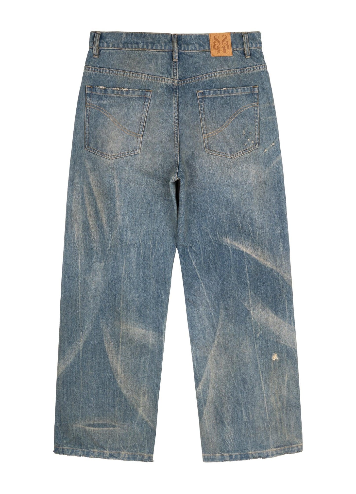 Nevada Cowboy Inspired Spider Web Wash Denim