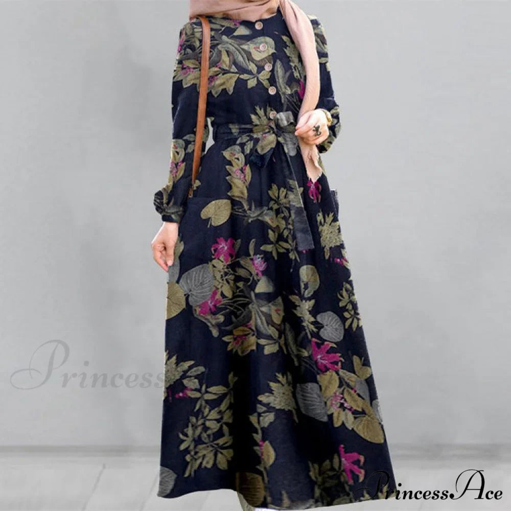 Sleeveless Floral Midi Dress with Drawstring