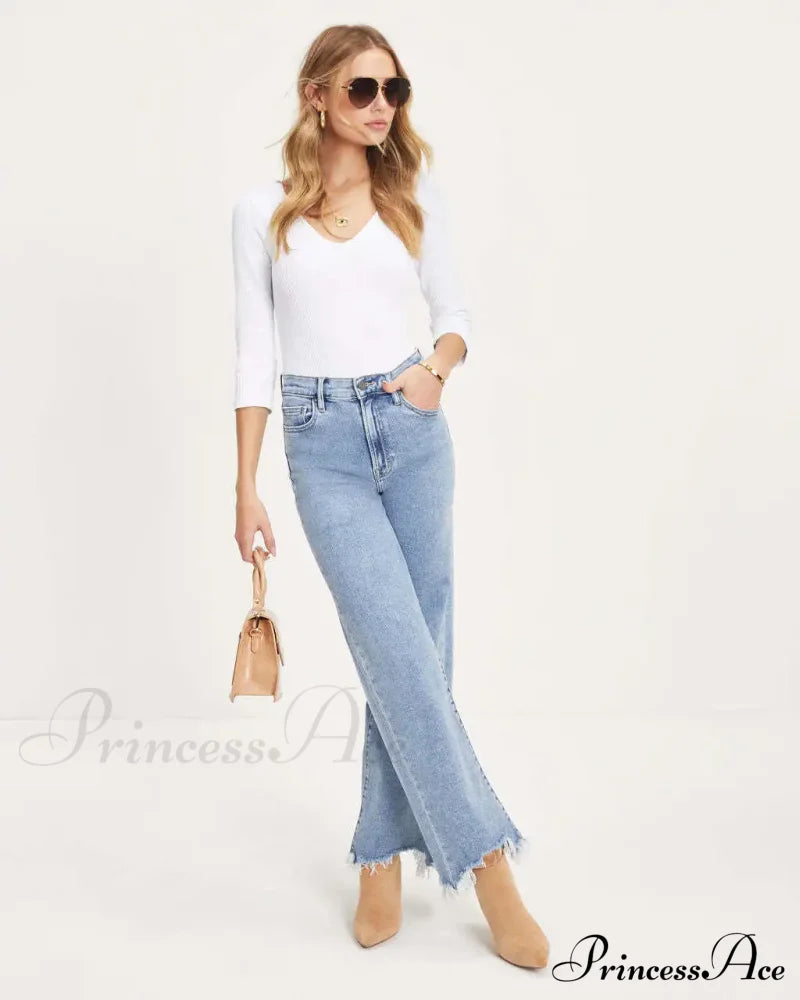 Vintage Fashion High Straight Korean Denim Jean