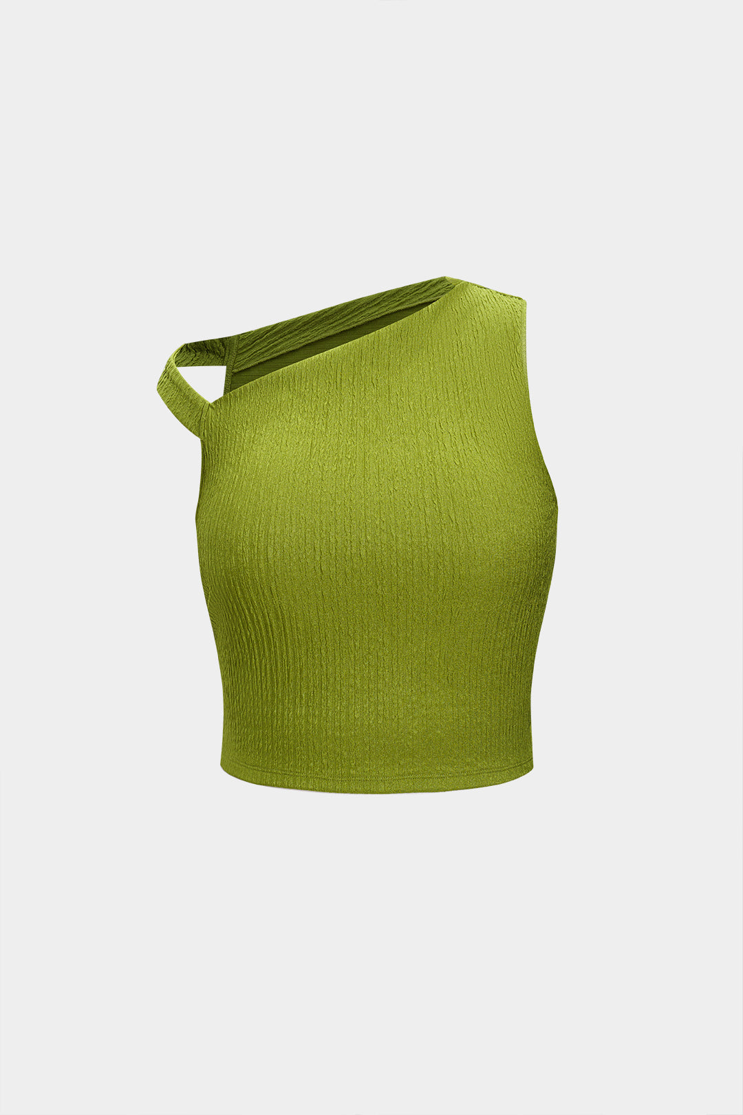 Asymmetrical Tank Top And Ruched Skirt Set