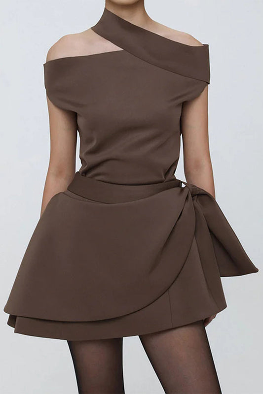 Asymmetrical Neck Cut Out  Top