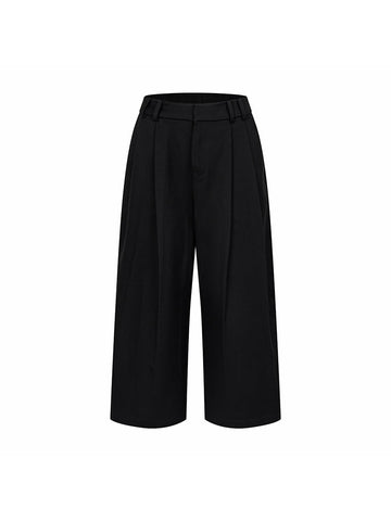 Elegant Wide-Leg Cropped Trousers