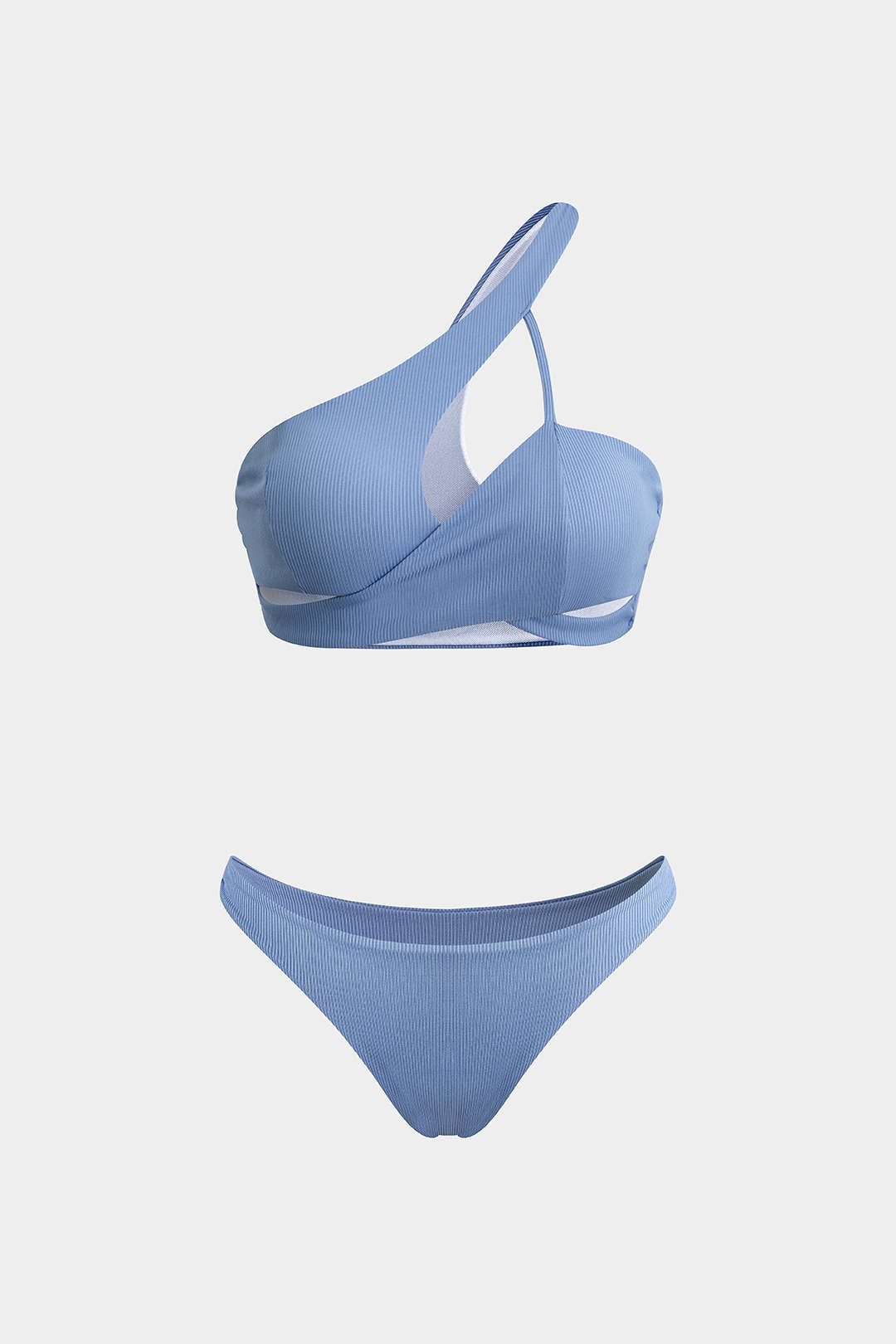 Asymmetrical Cross Front Bikini Set