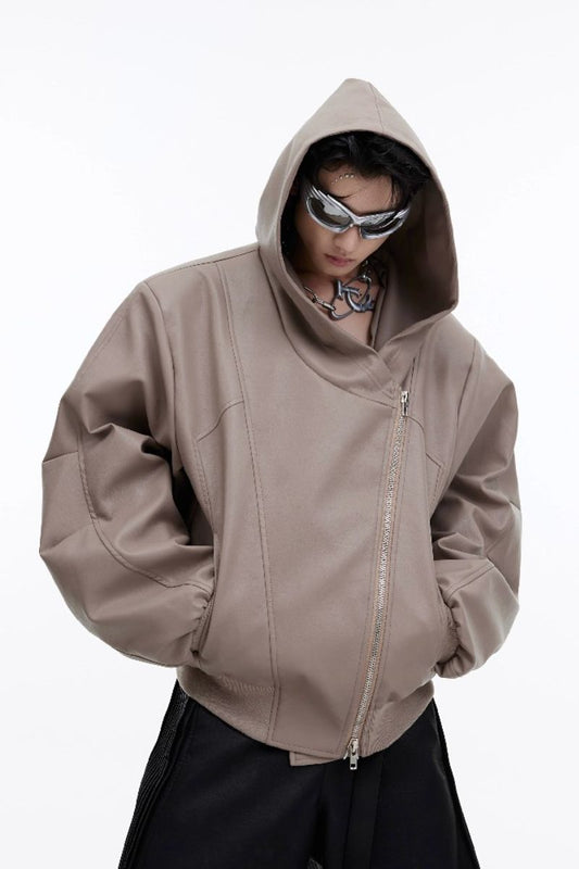 Oversized Vegan Leather Jacket