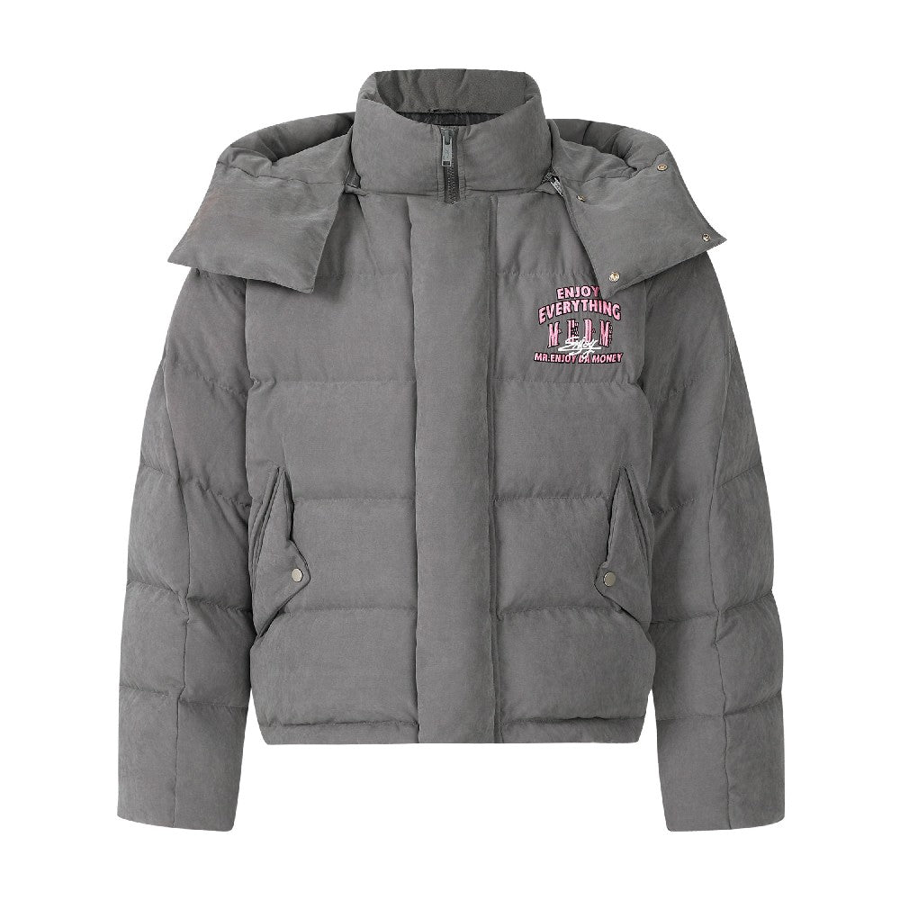 Puffer Jacket With Neck Logo
