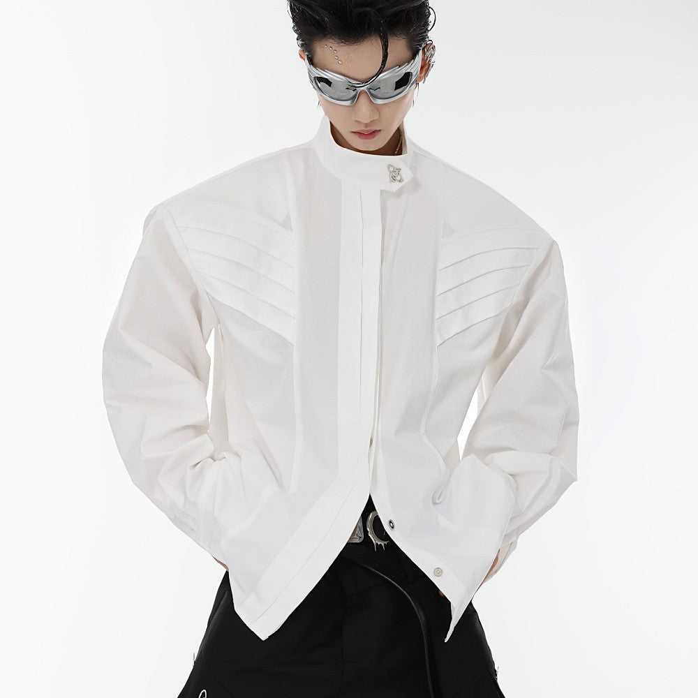 Shoulder Pad Metallic Logo Shirt