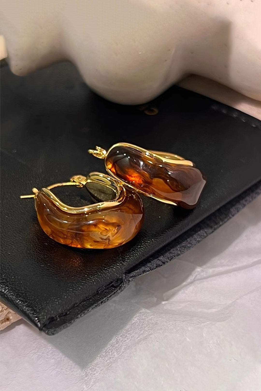 C-Shape Design Hoop Earrings