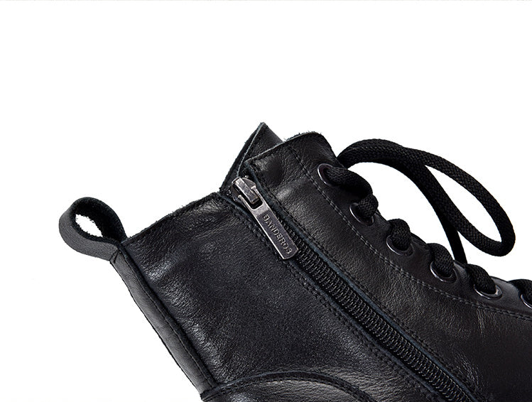 Warm Leather Thick Bottom Martin Boots