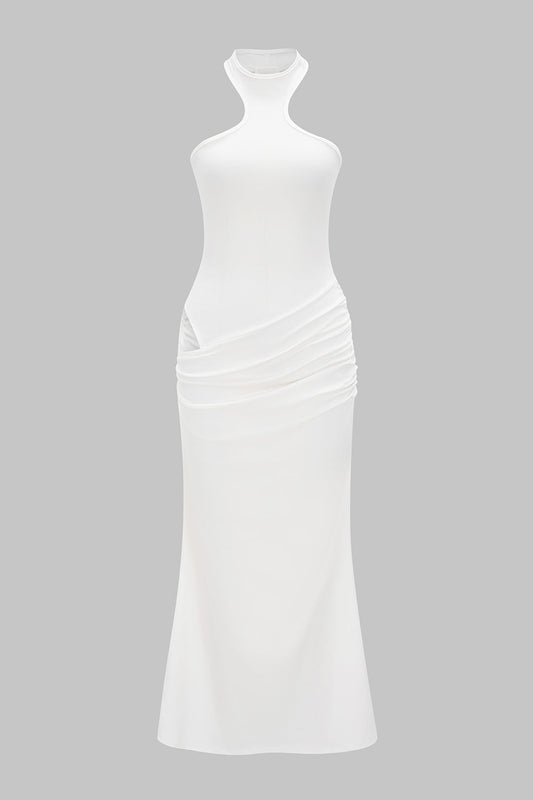 Asymmetrical Cut Out Sleeveless Maxi Dress