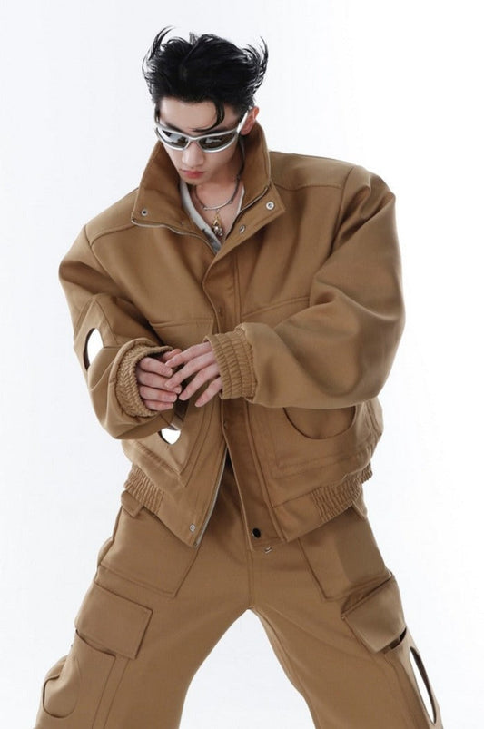 Mirrored Leather Motorcycle Jacket