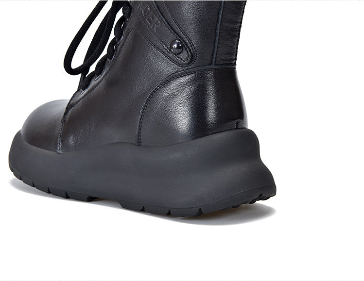 Warm Leather Thick Bottom Martin Boots