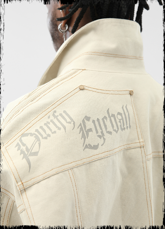 Short Jacket With Coil Buckle Lapel And Embroidery