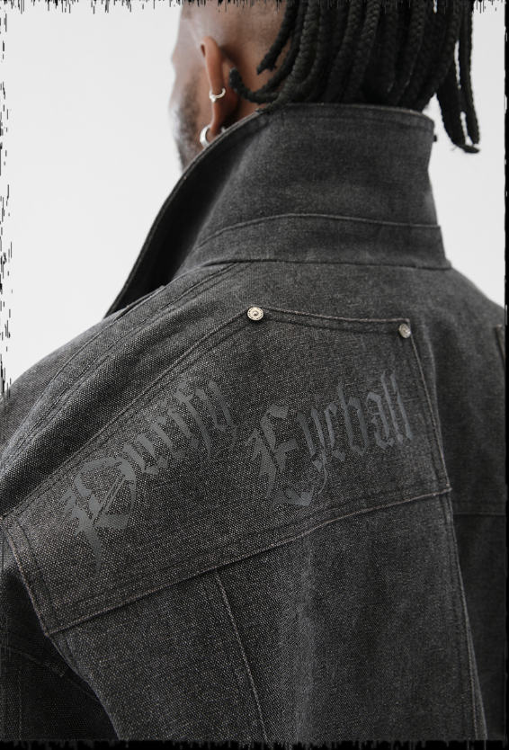 Short Jacket With Coil Buckle Lapel And Embroidery