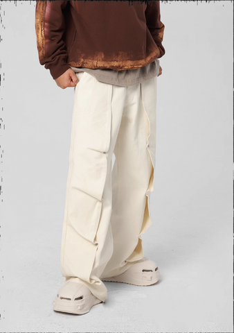 Deconstructed Pleated Work Pants